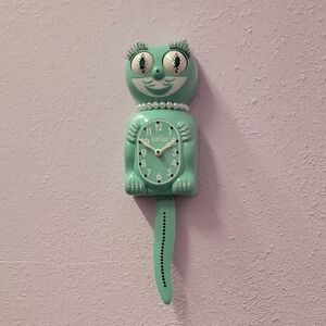 Jeweled Ocean Waves Lady Kit-Cat Klock clock